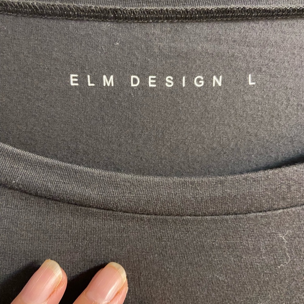 Elm Design Charcoal Long Sleeve Women's Top Large NWT - Picture 6 of 10